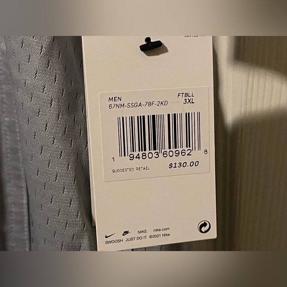 DK Metcalf Seattle Seahawks Wolf Gray Football Jersey Nike NFL Men’s Sz 3XL NEW - Picture 7 of 12